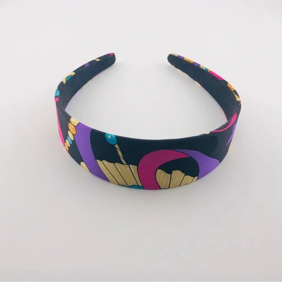 Silk Headband, New, Handmade - Colorful Ribbon Pattern - Picture 3 of 8